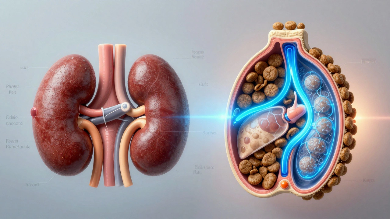Internal cat anatomy comparison between dehydration and hydration from food.