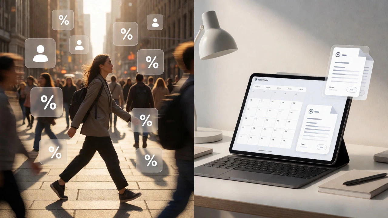 Contrast between gig economy chaos and organized booking software